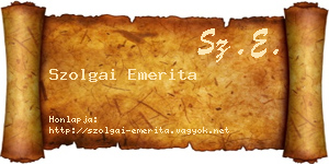Szolgai Emerita névjegykártya